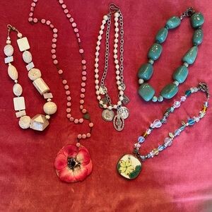 Elegant Multi-Color Hand-crafted Beaded Necklace Set